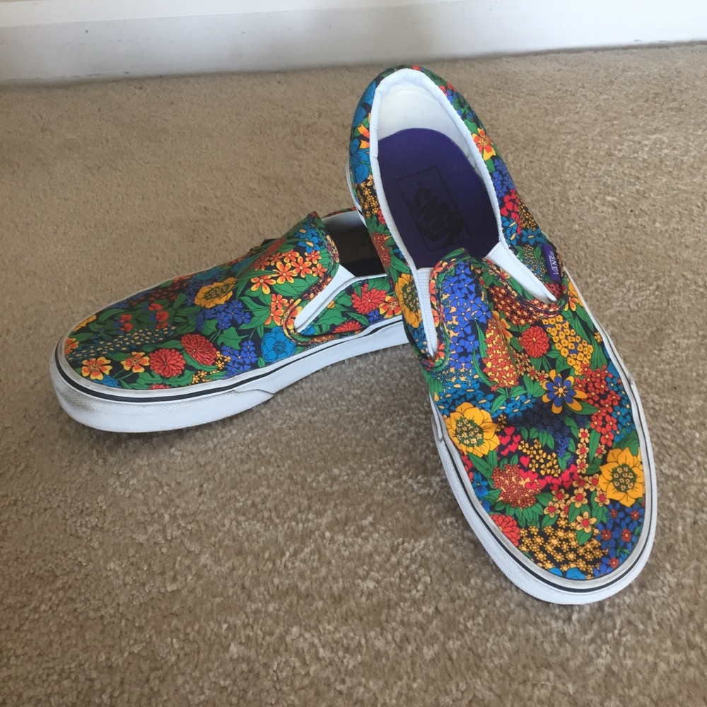 BRIGHT COLOR FLORAL VANS